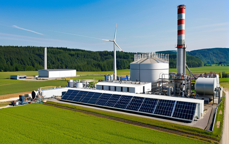 지구과학과 수자원 관리 - Modern Water Treatment Plant in Berlin**

"Exterior view of a state-of-the-art water treatment plant...