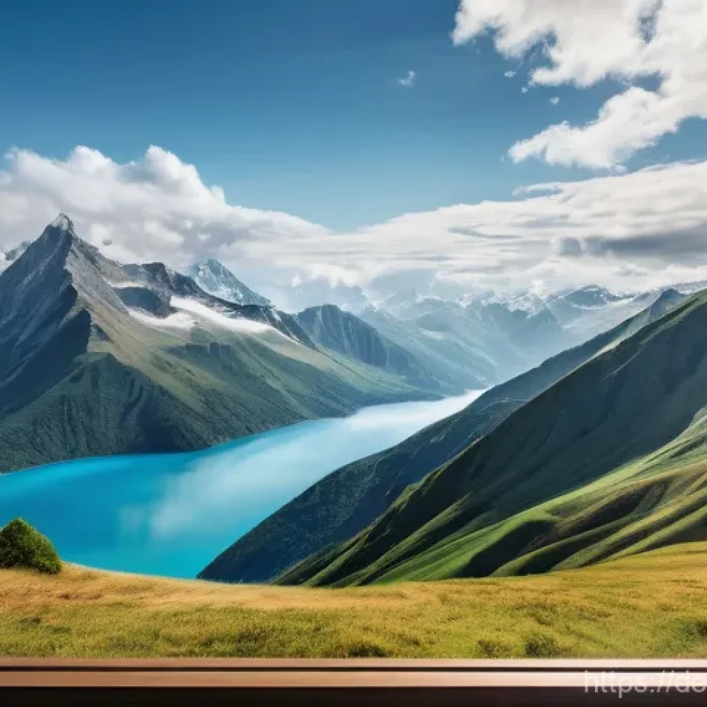 지구과학과 지구 중력 - **Prompt:** "A majestic, serene view of Earth from a slightly elevated perspective, showcasing vibra...